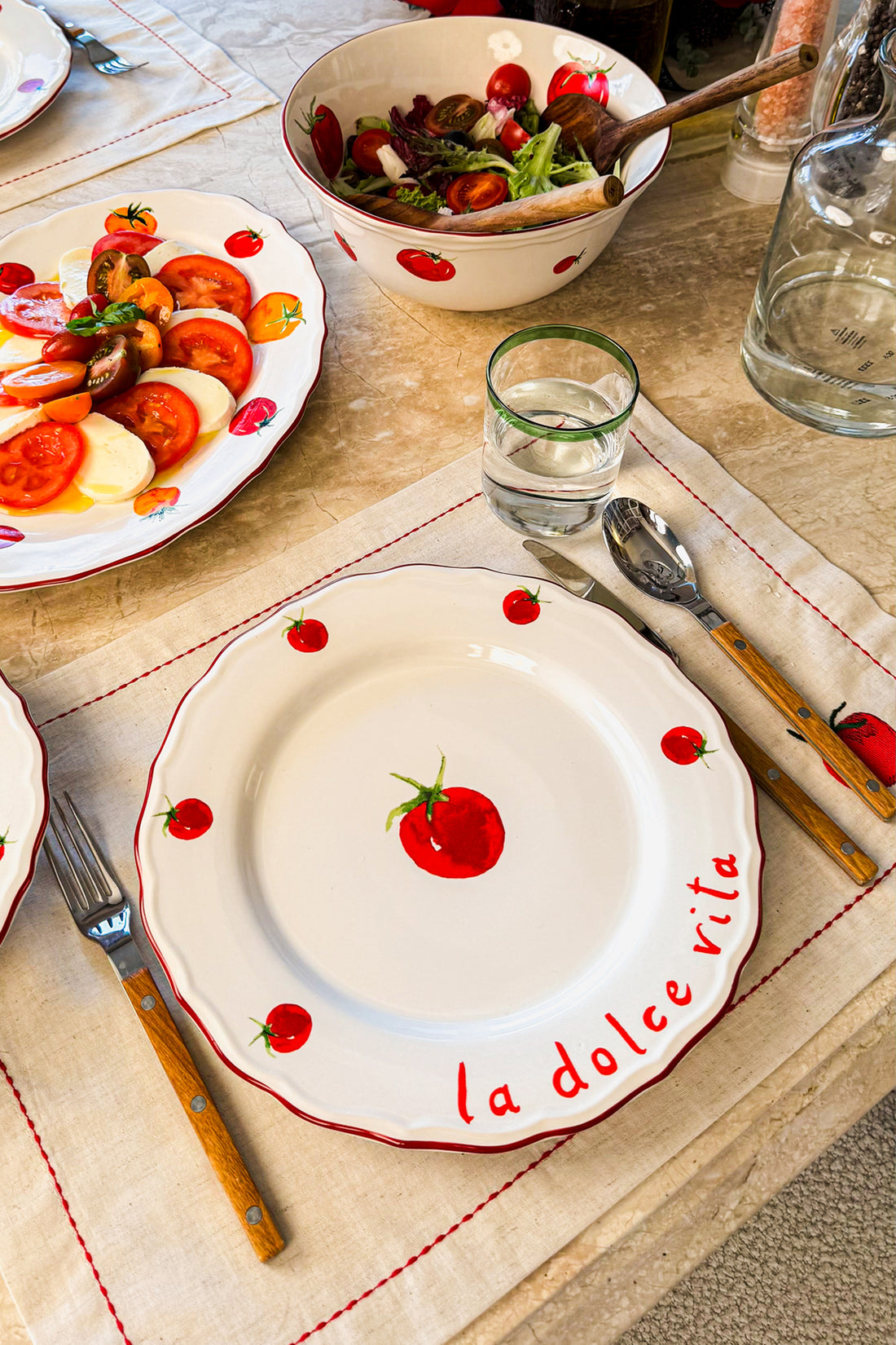 Pomodoro Stoneware 4'lü Servis Tabağı Seti 28 cm