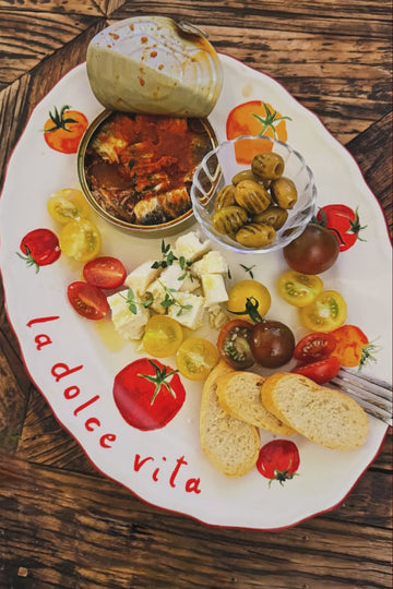 Pomodoro Stoneware Kayık Sunum Tabağı 34 cm