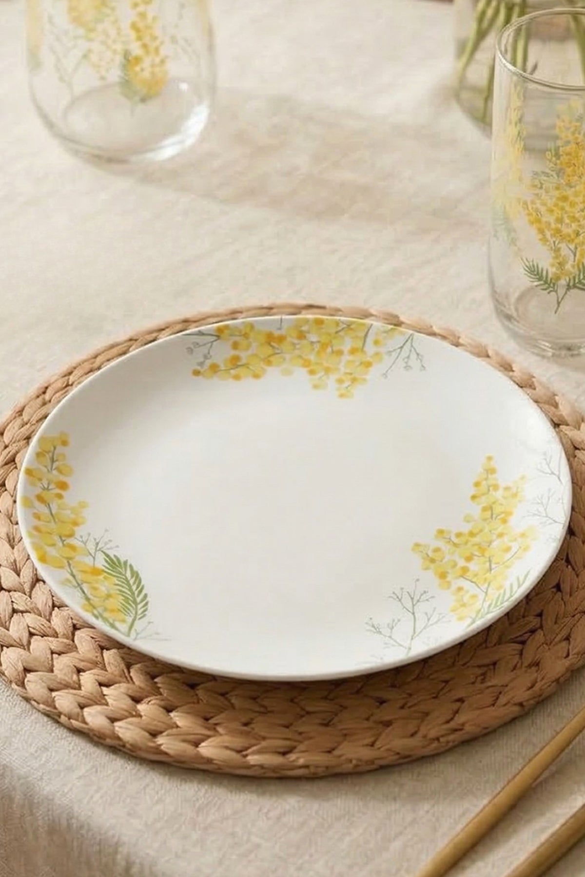 Mimosa Seramik 4'lü Servis Tabağı Seti 25,5 cm