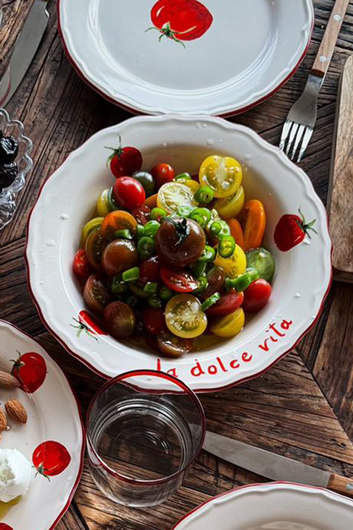 Pomodoro Stoneware 4'lü Yemek Tabağı Seti 23 cm