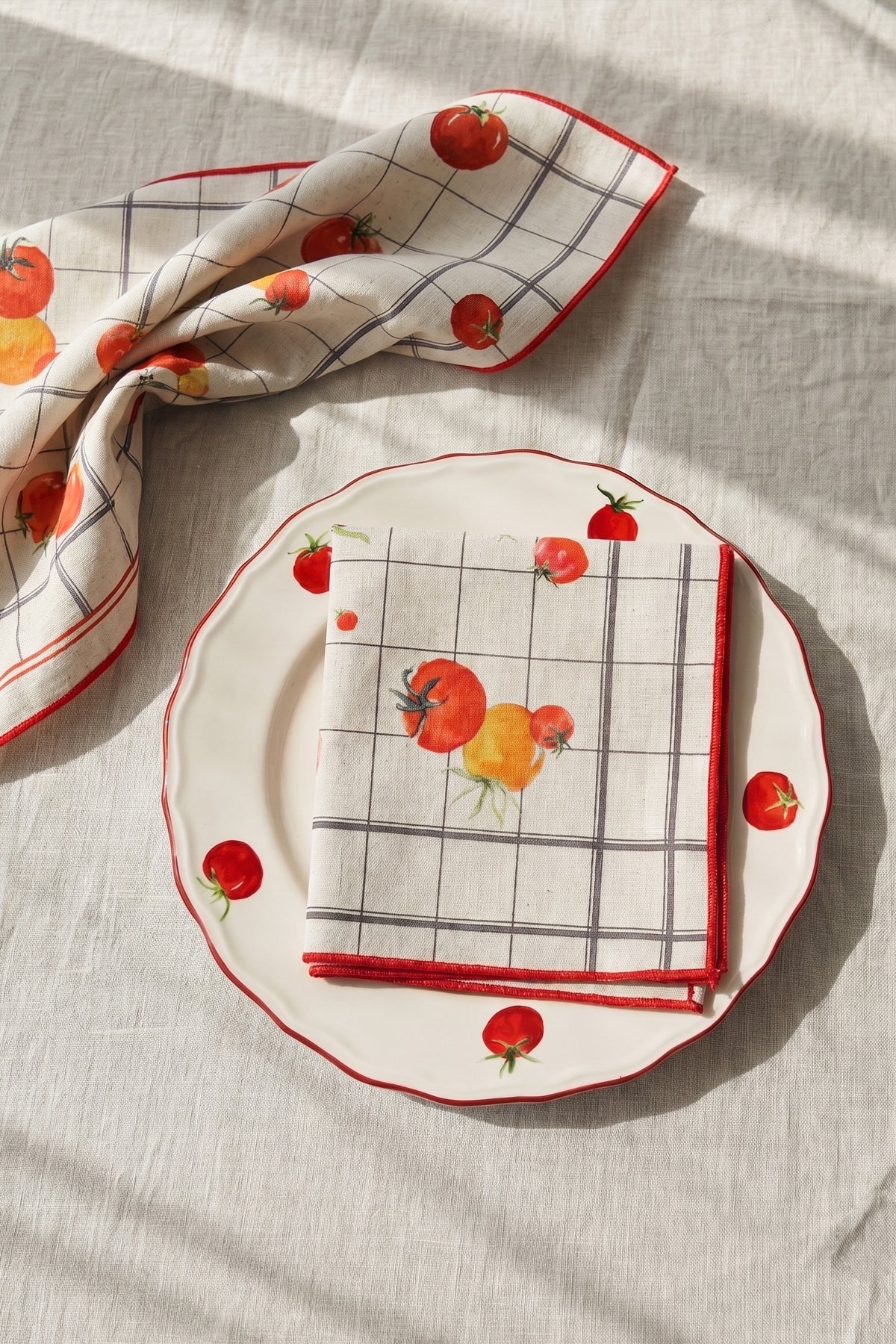 Rakle x Bengi Kurtcebe Pomodoro 2'li Peçete 45x45 cm