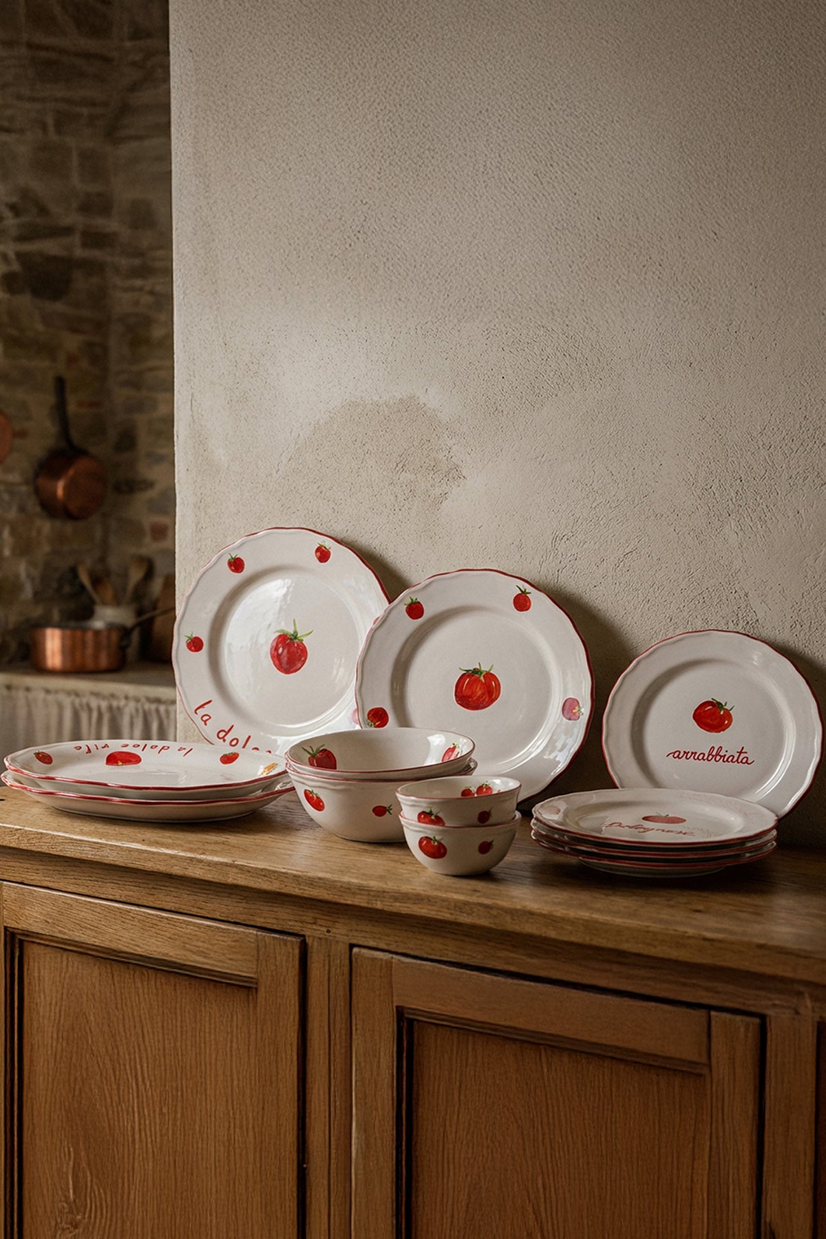 Rakle x Bengi Kurtcebe Pomodoro Stoneware Kayık Sunum Tabağı 34 cm