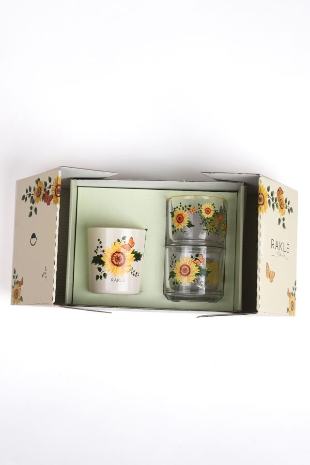 Sun Flower Stackable 3'lü Hediye Seti 180 cc