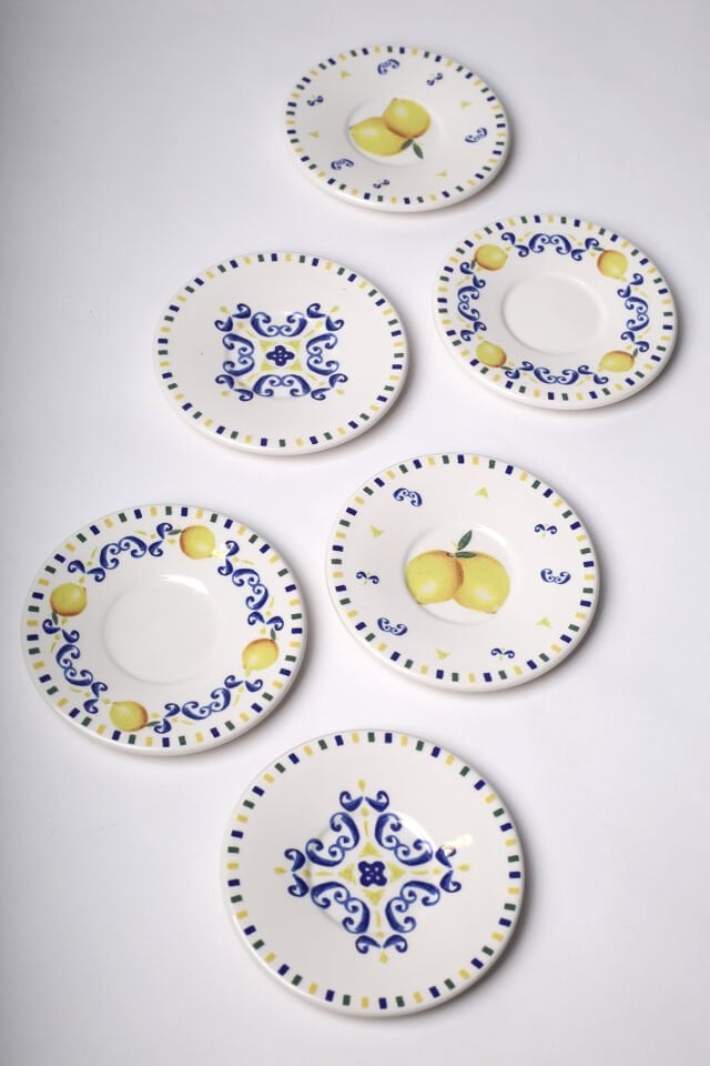 Sicilia Seramik 6'lı Çay Tabağı Seti 13 cm