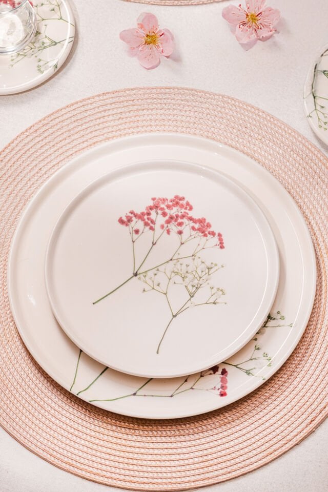 Cara Seramik 4'lü Pasta Tabağı Seti 20 cm
