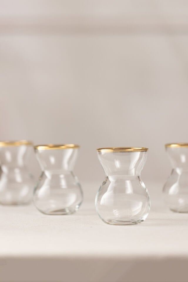 Astoria Gold 6'lı Çay Bardağı Seti 140 cc