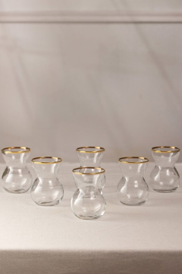 Astoria Gold 6'lı Çay Bardağı Seti 140 cc