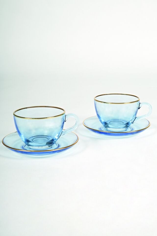 Five O'clock 2'li Çay Fincanı SetiMavi 240 cc