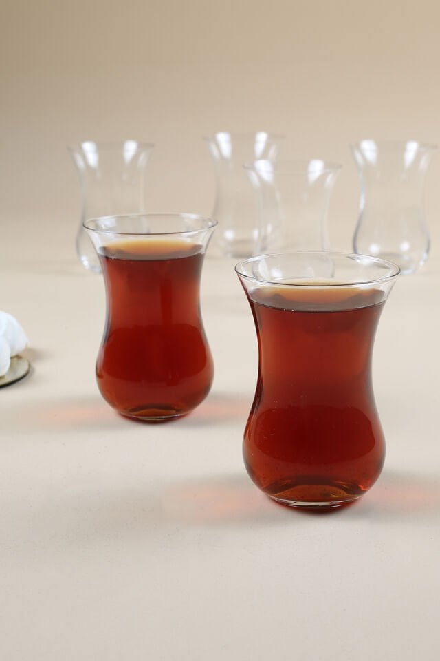 Pure İthal İnce Cam 6'lı Çay Bardağı Seti 120 cc