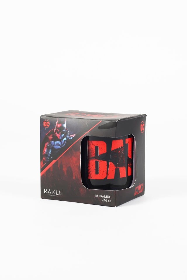 Batman Kırmızı Baskılı Kupa Siyah 246 cc