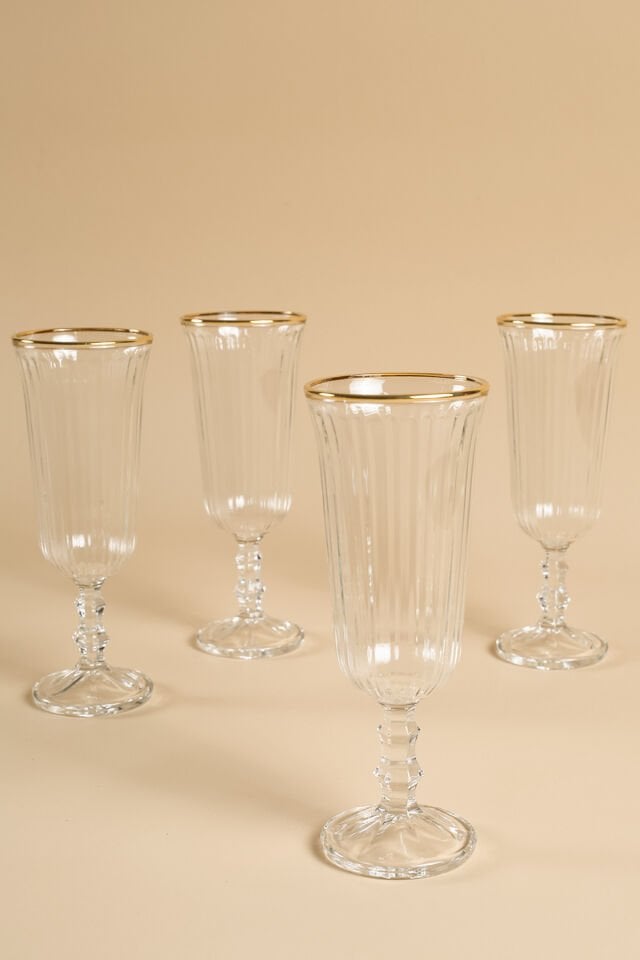 Splendid Gold 4'lü Kahve Yanı Kadehi Seti 120 cc